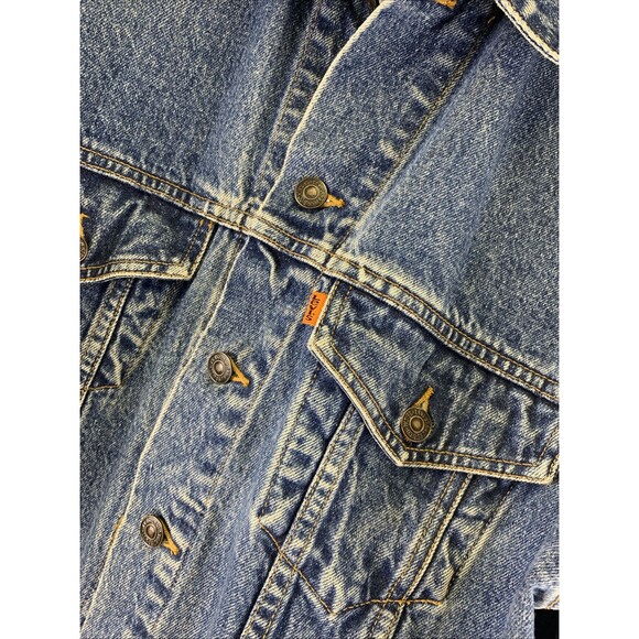 Levi's Strauss Trucker Jacket Vintage Denim 70511-0289 Orange Tab Mens Small - Picture 4 of 15
